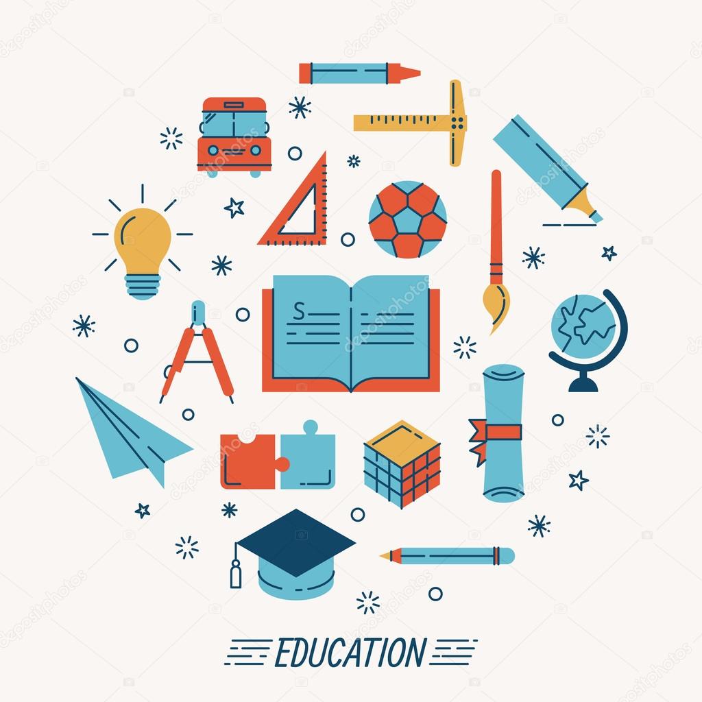 Set of education icons