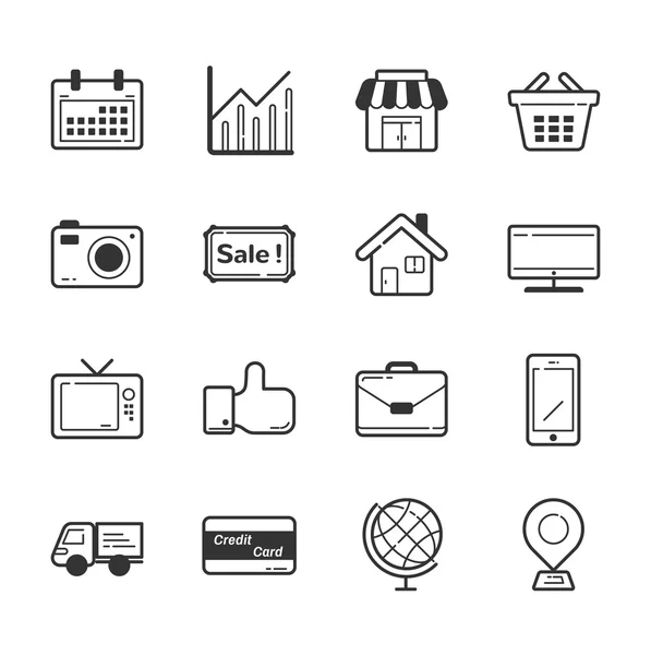 Set of shopping and e-commerce icons — Stock Vector