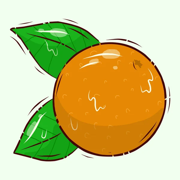 Fuente Vitamina Ilustración Vectorial Naranja Caricatura — Vector de stock
