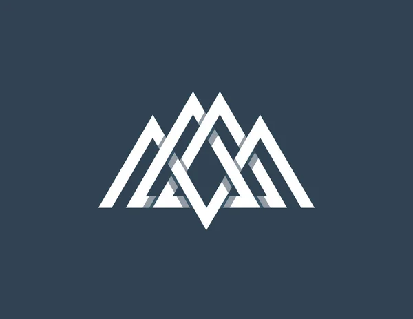 Símbolo de montañas superpuestas — Archivo Imágenes Vectoriales