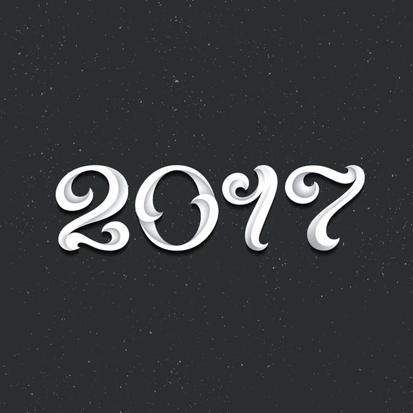 2017 cijfers voor letterstijl. — Stockvector