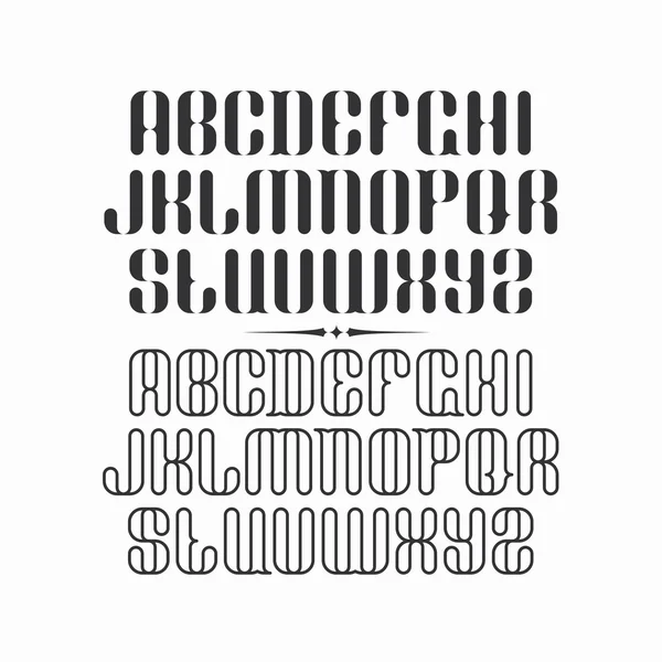 ラテン語のタイプスクリプト。大文字. — ストックベクタ