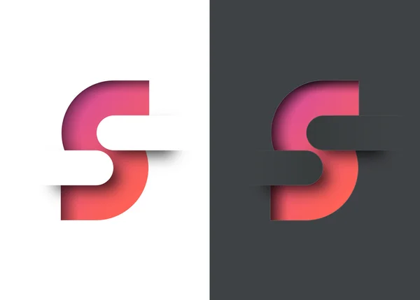 Bokstaven S logotype, abstrakt symbol logotyp. — Stock vektor