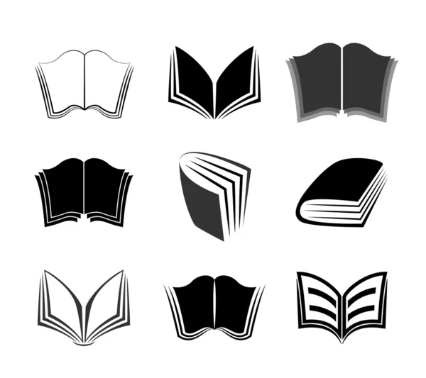 Iconos de libros gráficos — Vector de stock