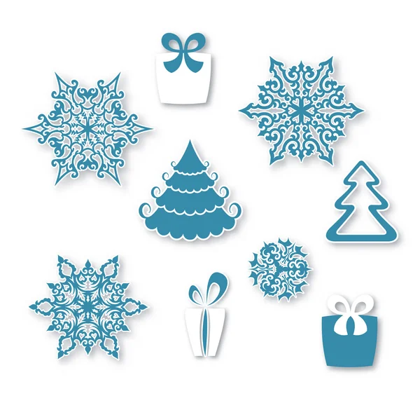 Decoratieve Kerstset — Stockvector