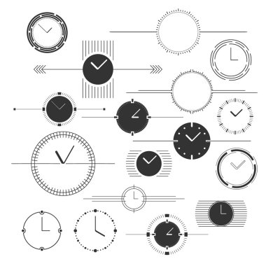 İzole izle tasarım öğeleri kümesi. 