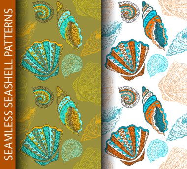 Sorunsuz seashell desenleri