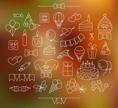 Doğrusal parti simgeler artı arka plan