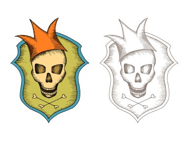 Stilize kafatası tasarımı