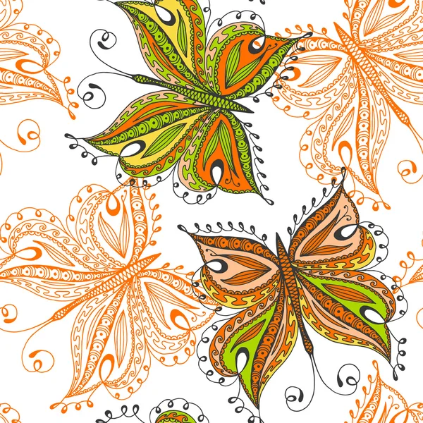 Modèle de papillon sans couture . — Image vectorielle