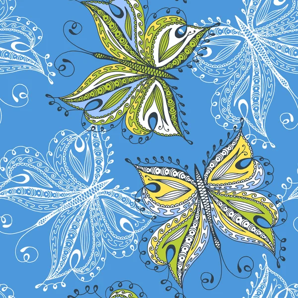 Modèle de papillon sans couture . — Image vectorielle
