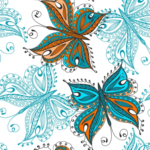 Seamless butterfly pattern. — Stock Vector