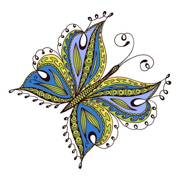 Beau papillon vecteur . — Image vectorielle