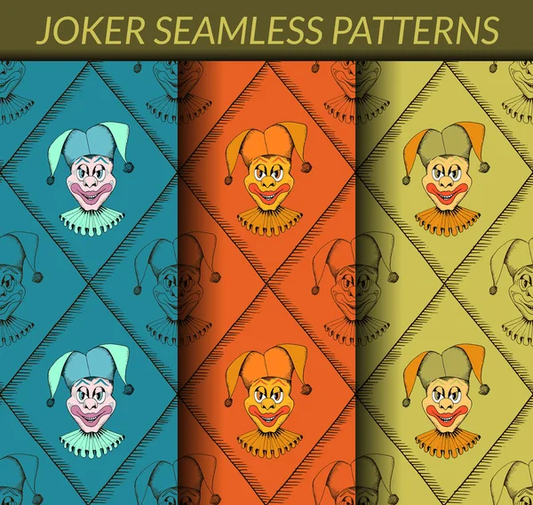 Joker naadloze patronen — Stockvector