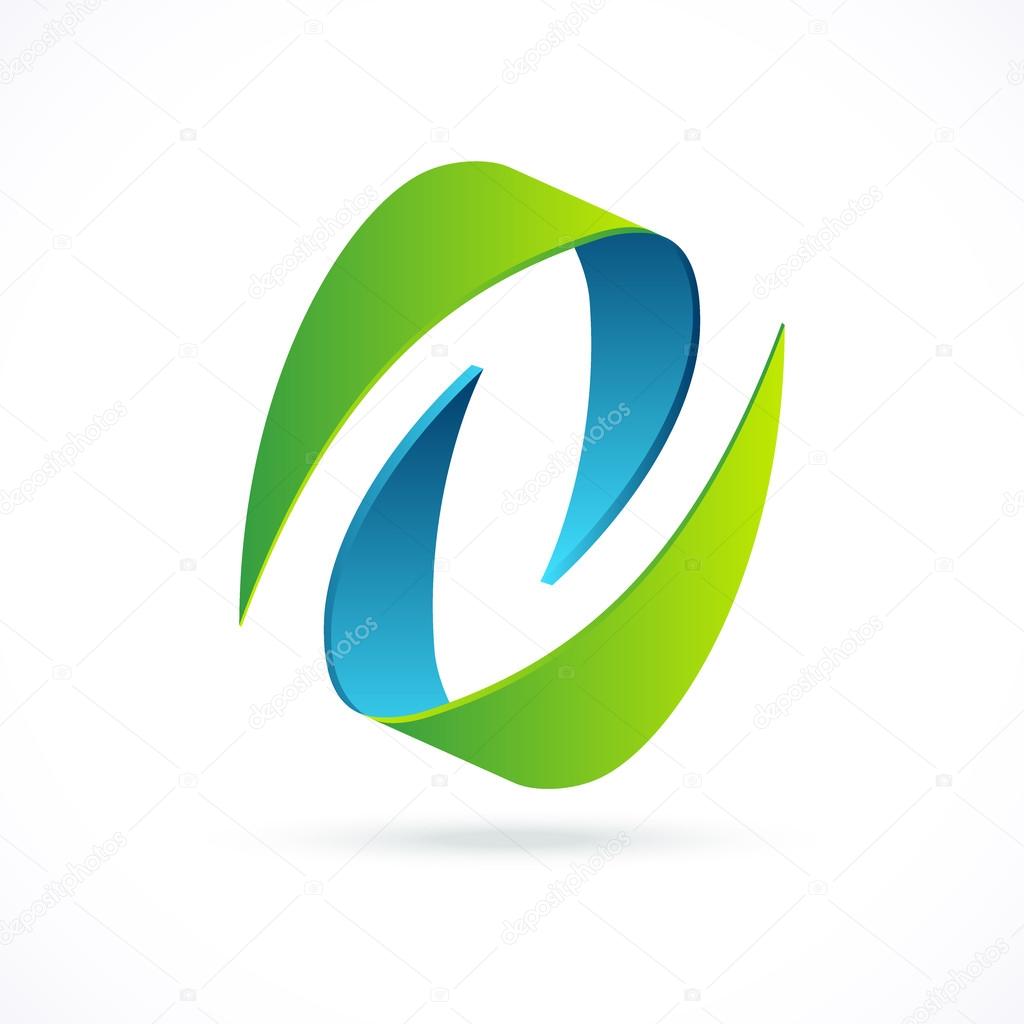 Abstract design concept, pictogram or logotype. Symbol of movement and partnership.