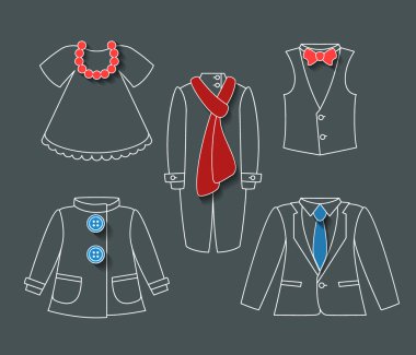 Dış Giyim Icons set