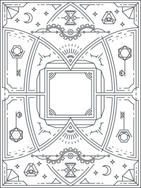 Lineart arka plan, retro doğrusal grafik sanat 