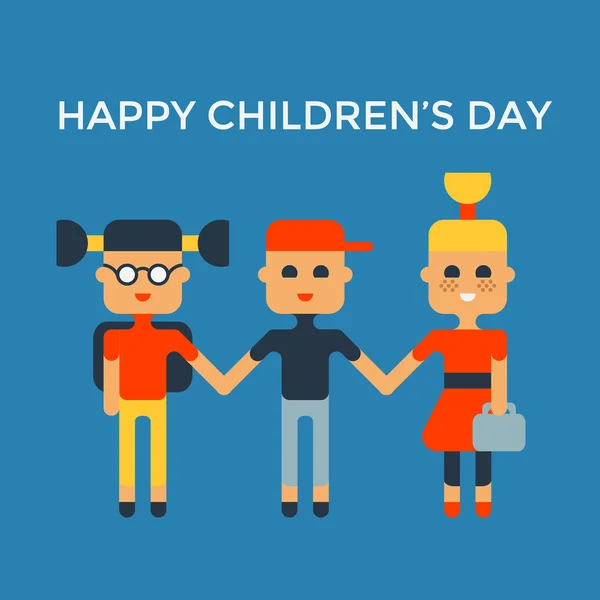 Happy children's day greeting card — Stock Vector