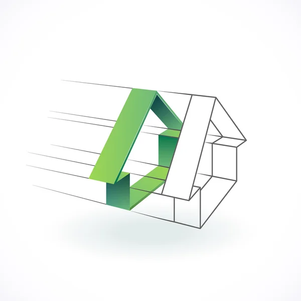 Bau und Architektur Logo — Stockvektor