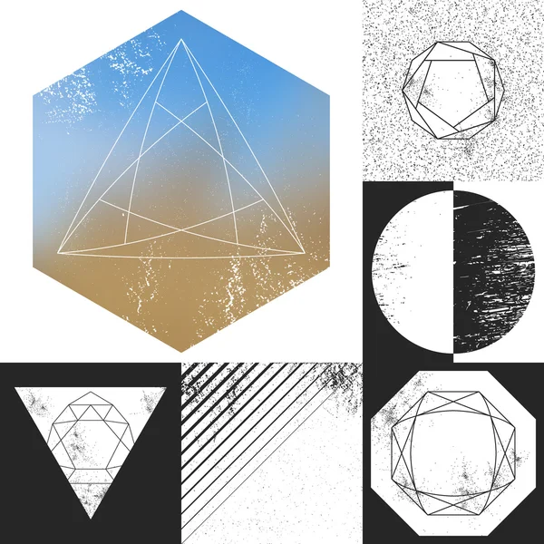 Conjunto de texturas geométricas — Archivo Imágenes Vectoriales