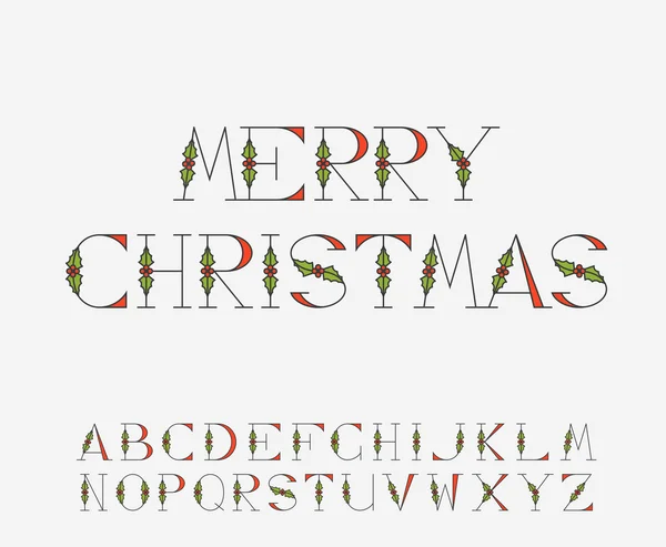 Vánoční abeceda — Stockový vektor