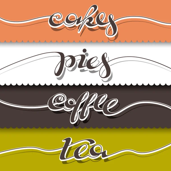 Affiche de café écrite à la main — Image vectorielle