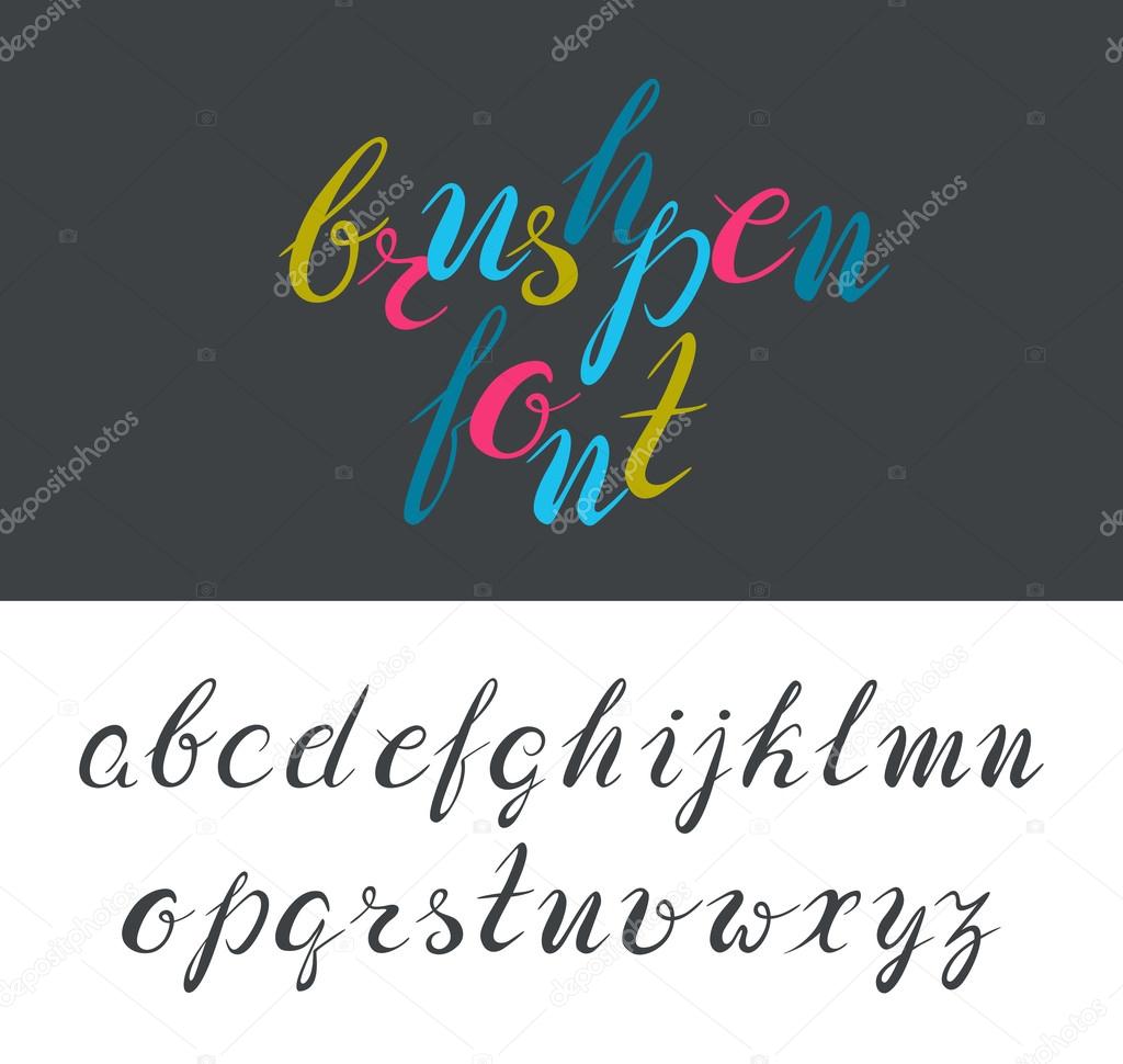 Brushpen latin font