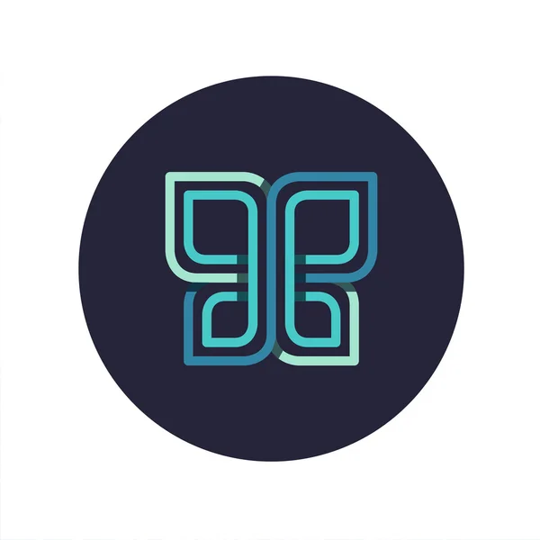 Geometrical butterfly logo — 스톡 벡터