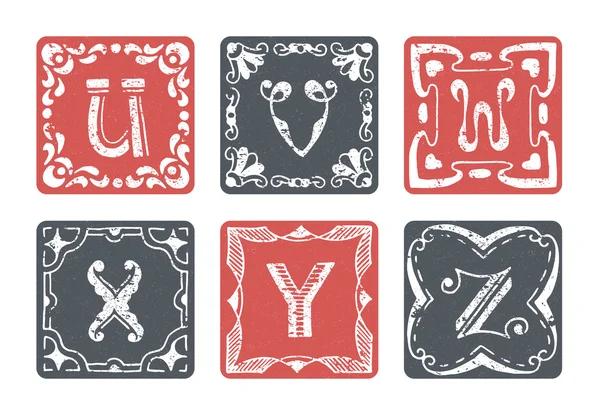 Hand drawn monograms — Stockový vektor