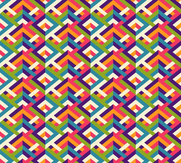 Seamless color blocks zigzag pattern — Stock Vector