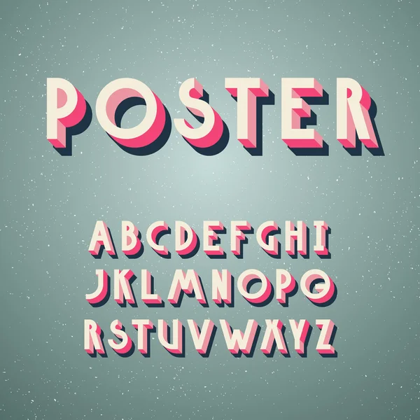 Tipografia de poster deco — Vetor de Stock