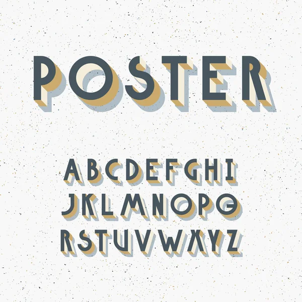 Deco poster lettertype — Stockvector