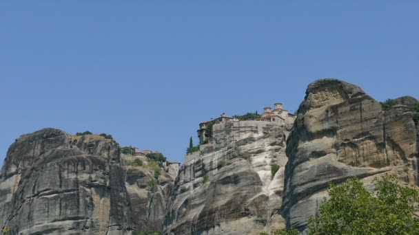 Монастырь Варлаам и Большой метеорит, Греция — стоковое видео