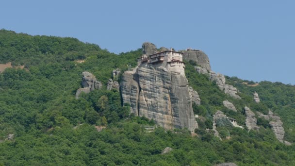 Święty klasztor Roussano, Meteora, Grecja — Wideo stockowe