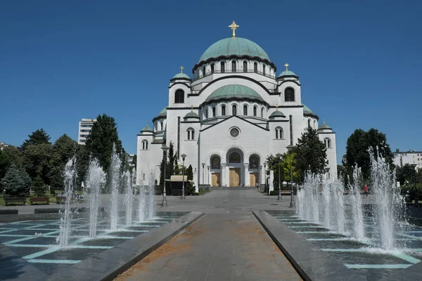 Belgrade Serbia July 2020 Saint Sava Church Belgrade Serbia Hée — стоковое фото