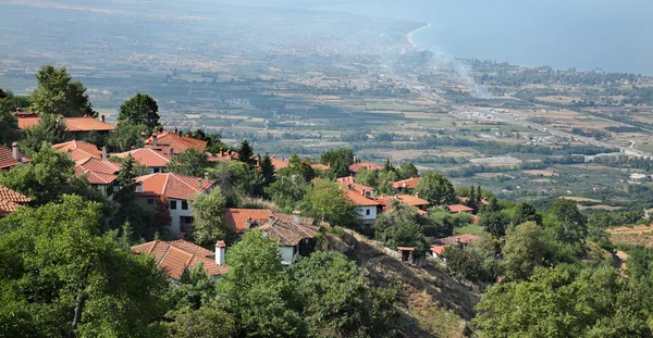 Vista de Old Platamonas, Platamon Greece — Fotografia de Stock