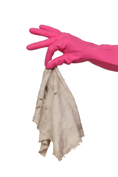 House cleaning, dirty rag — Stock Photo, Image