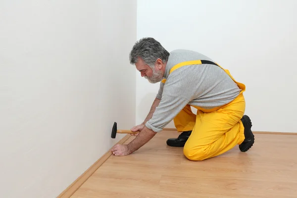 Laminate flooring of room — Stock Photo, Image