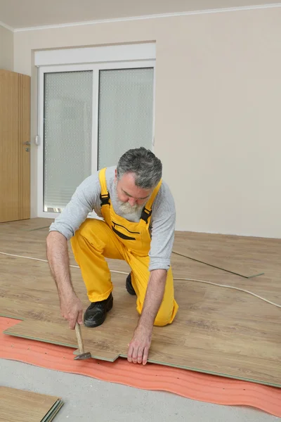 Laminate flooring of room — Stock Photo, Image