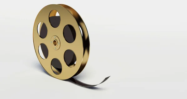 Film reel, popcorn, film strip, disponibel cup för drycker med — Stockfoto