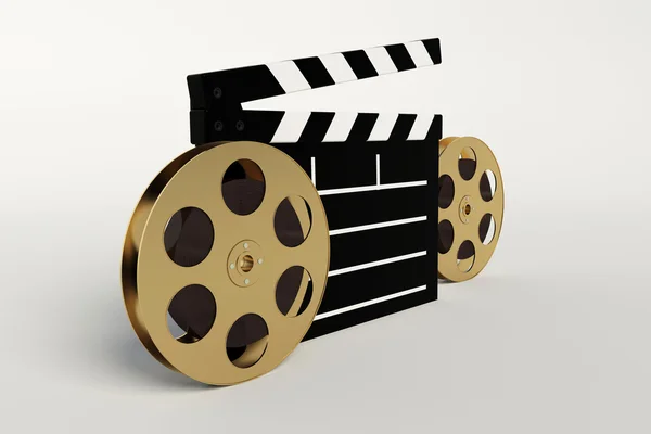 Film und Clap Board, Video-Ikone — Stockfoto