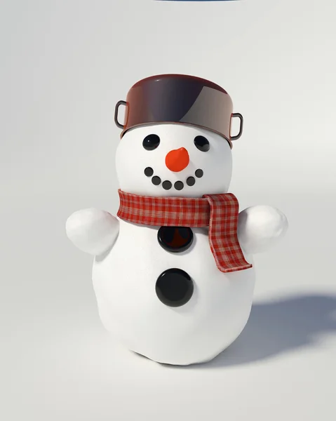Rendering 3D di un pupazzo di neve — Foto Stock