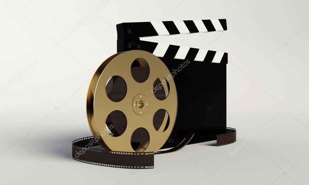 Film and clap board,video icon