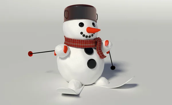 3D визуализация снеговика Лицензионные Стоковые Фото