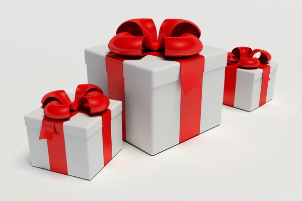 Gift box over white background — Stock Photo, Image