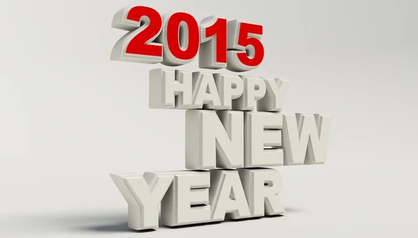 Render di Felice anno nuovo 2015 — Foto Stock
