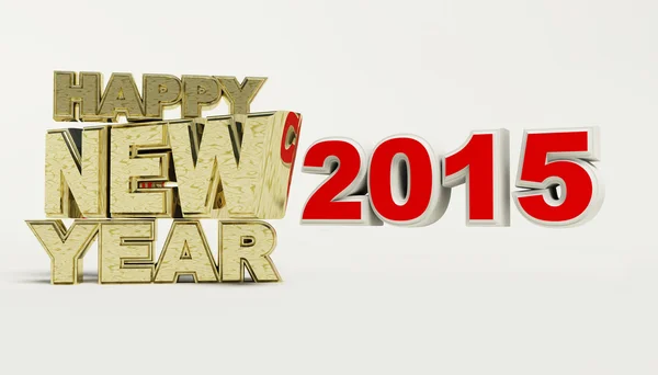 Render di Felice anno nuovo 2015 — Foto Stock