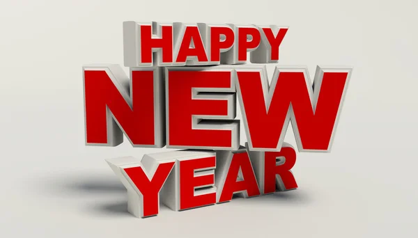 Feliz Ano Novo 3d texto, alta resolução — Fotografia de Stock