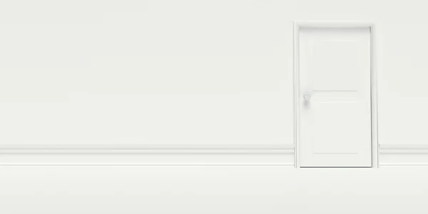 Closed White Doors on White Wall — Stock Photo, Image