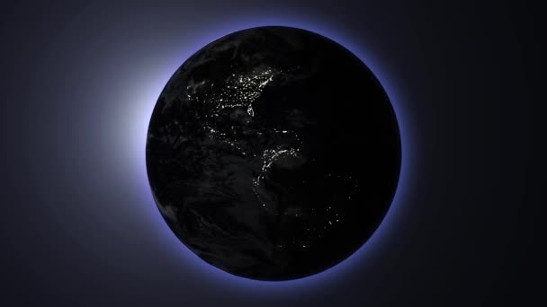 Východ slunce na planetě Zemi — Stock video